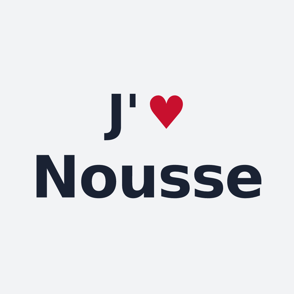 Poster personnalisé Nousse — design J'aime Nousse