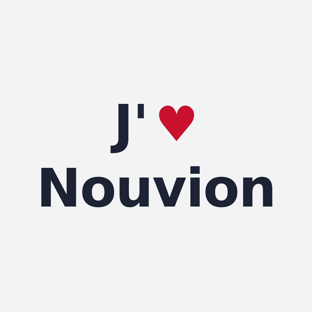 Poster personnalisé Nouvion — design « J'aime Nouvion » imprimé sur le poster
