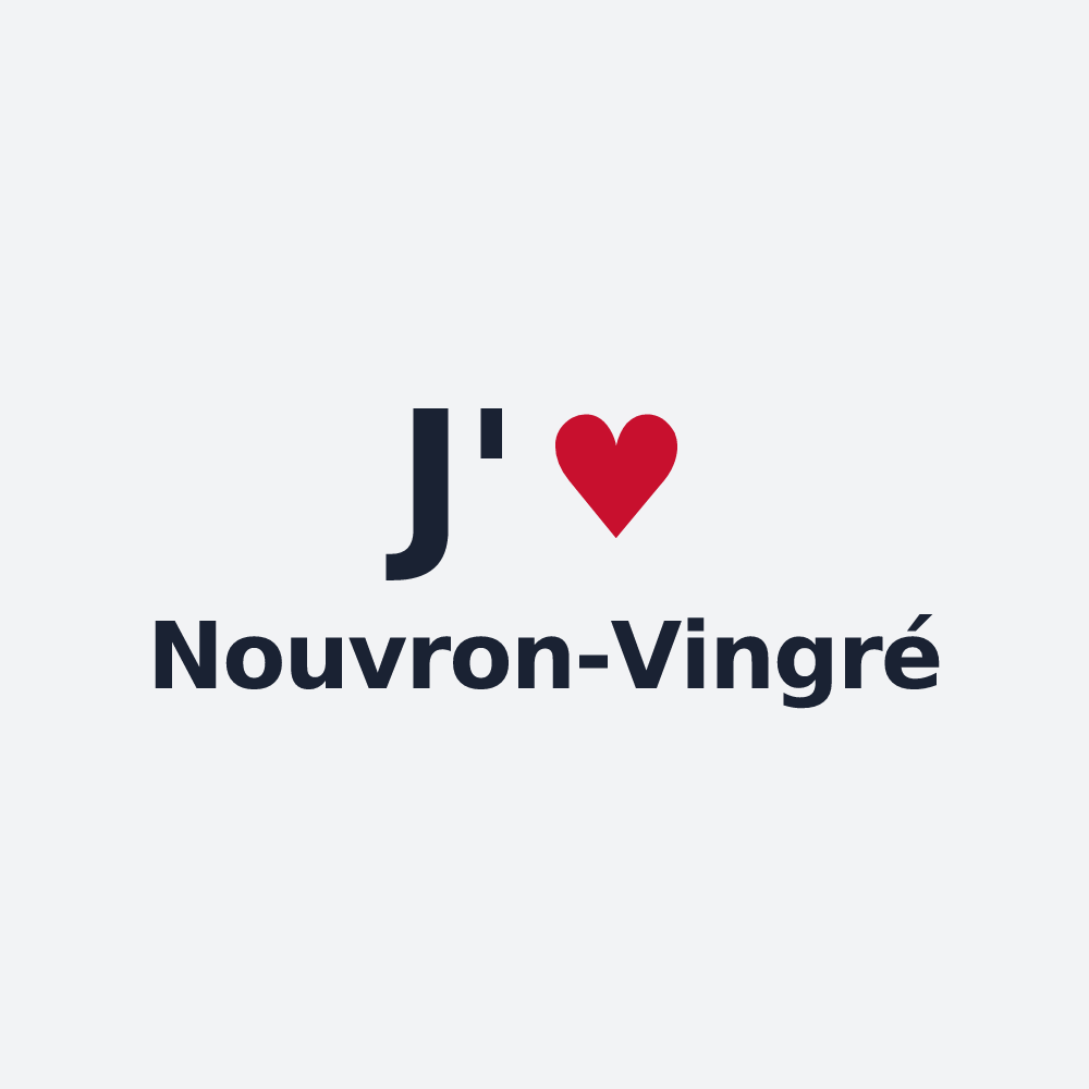 Poster personnalisé Nouvron-Vingré — design J'aime Nouvron-Vingré