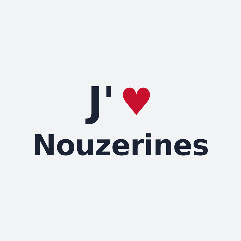Poster personnalisé Nouzerines — design J'aime Nouzerines