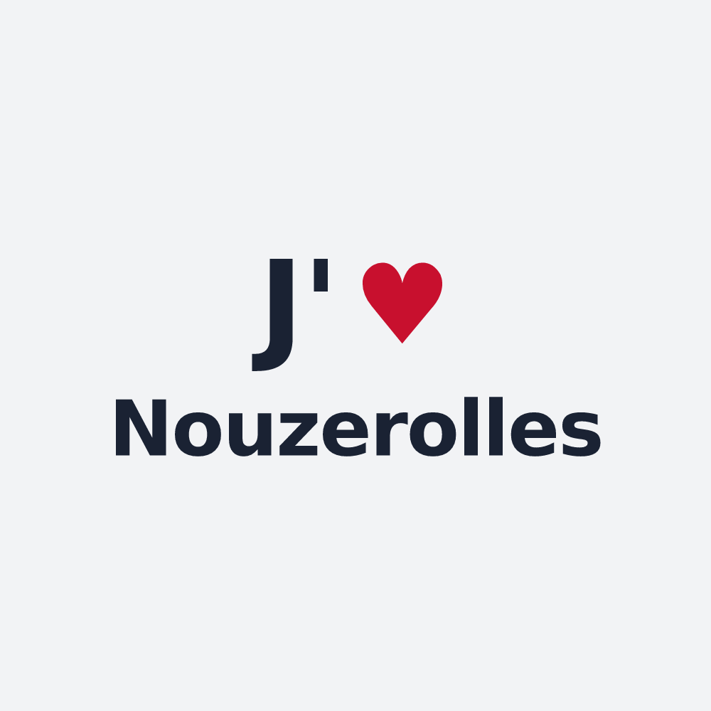 Poster personnalisé Nouzerolles — design J'aime Nouzerolles