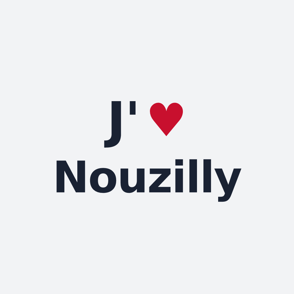 Poster personnalisé Nouzilly — design J'aime Nouzilly