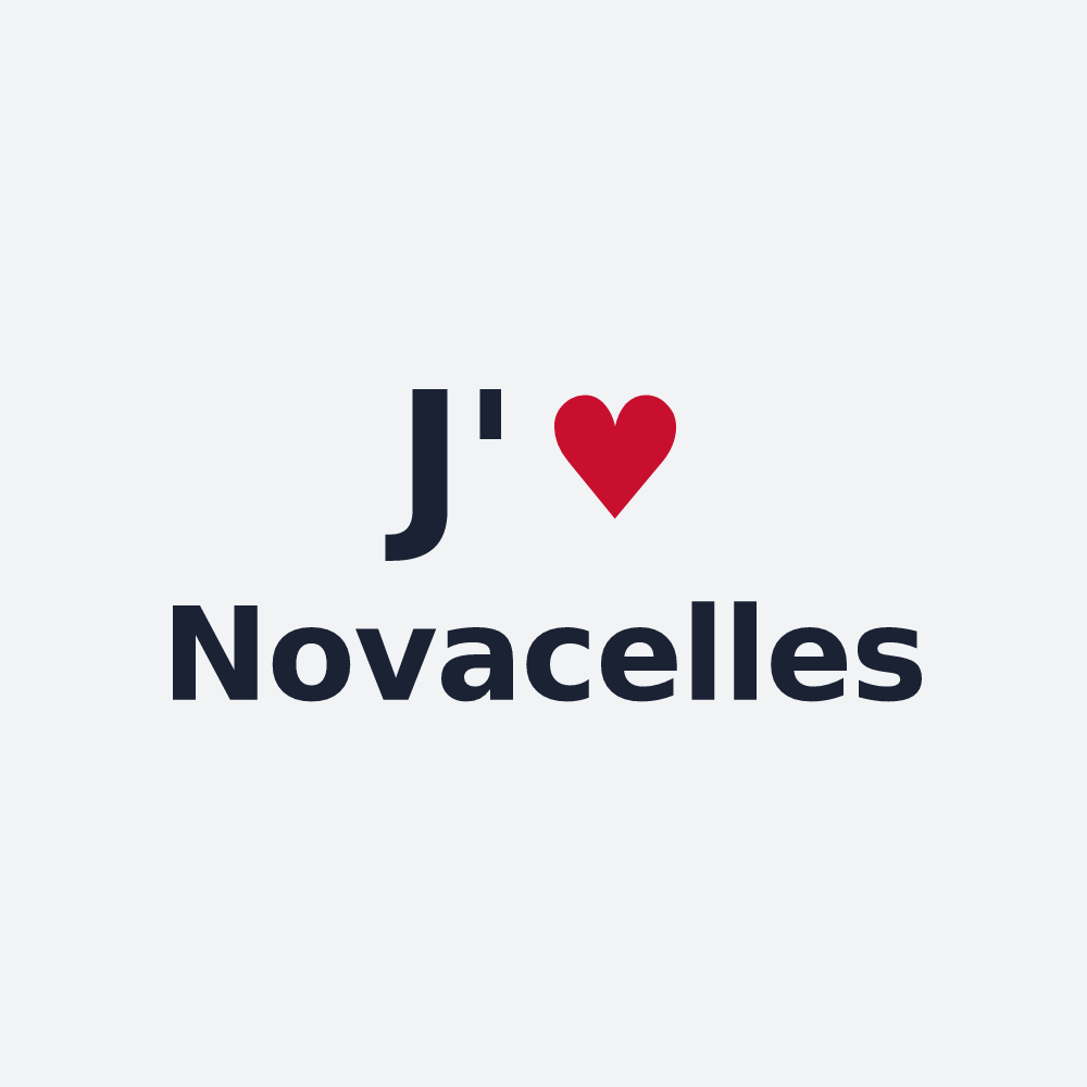 Poster personnalisé Novacelles — design J'aime Novacelles