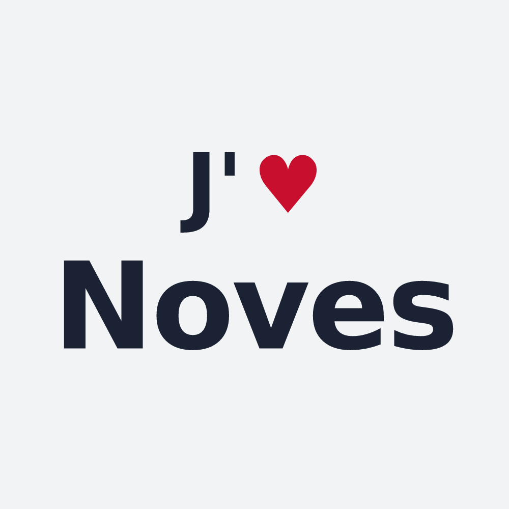 Poster personnalisé Noves — design J'aime Noves