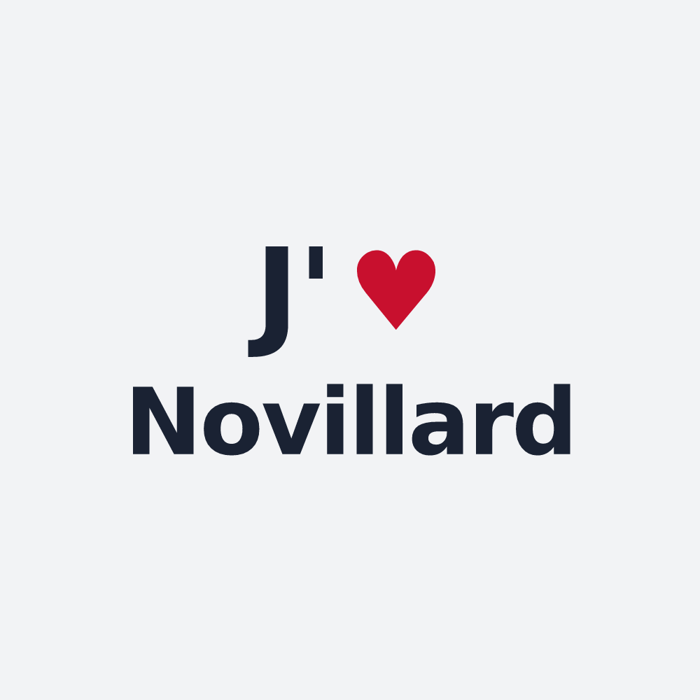 Poster personnalisé Novillard — design J'aime Novillard