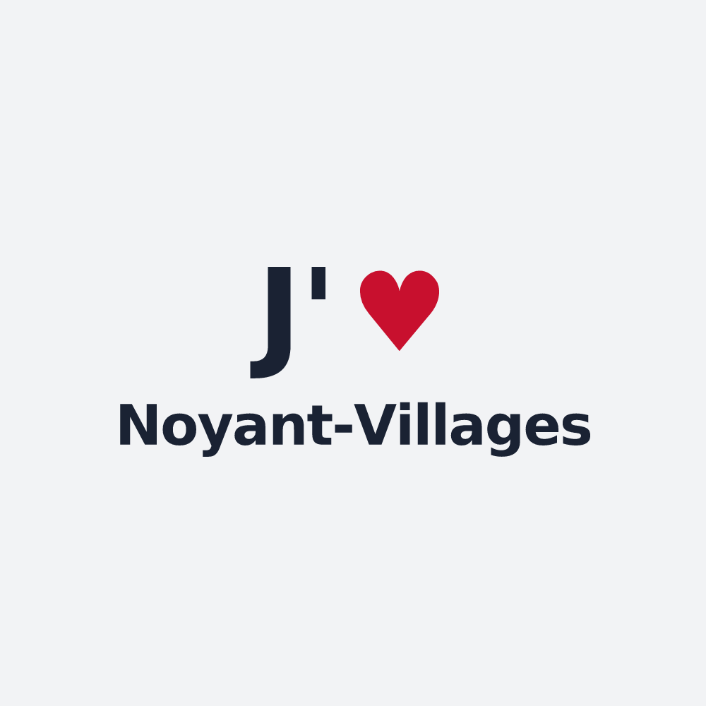 Poster personnalisé Noyant-Villages — design « J'aime Noyant-Villages » imprimé sur le poster