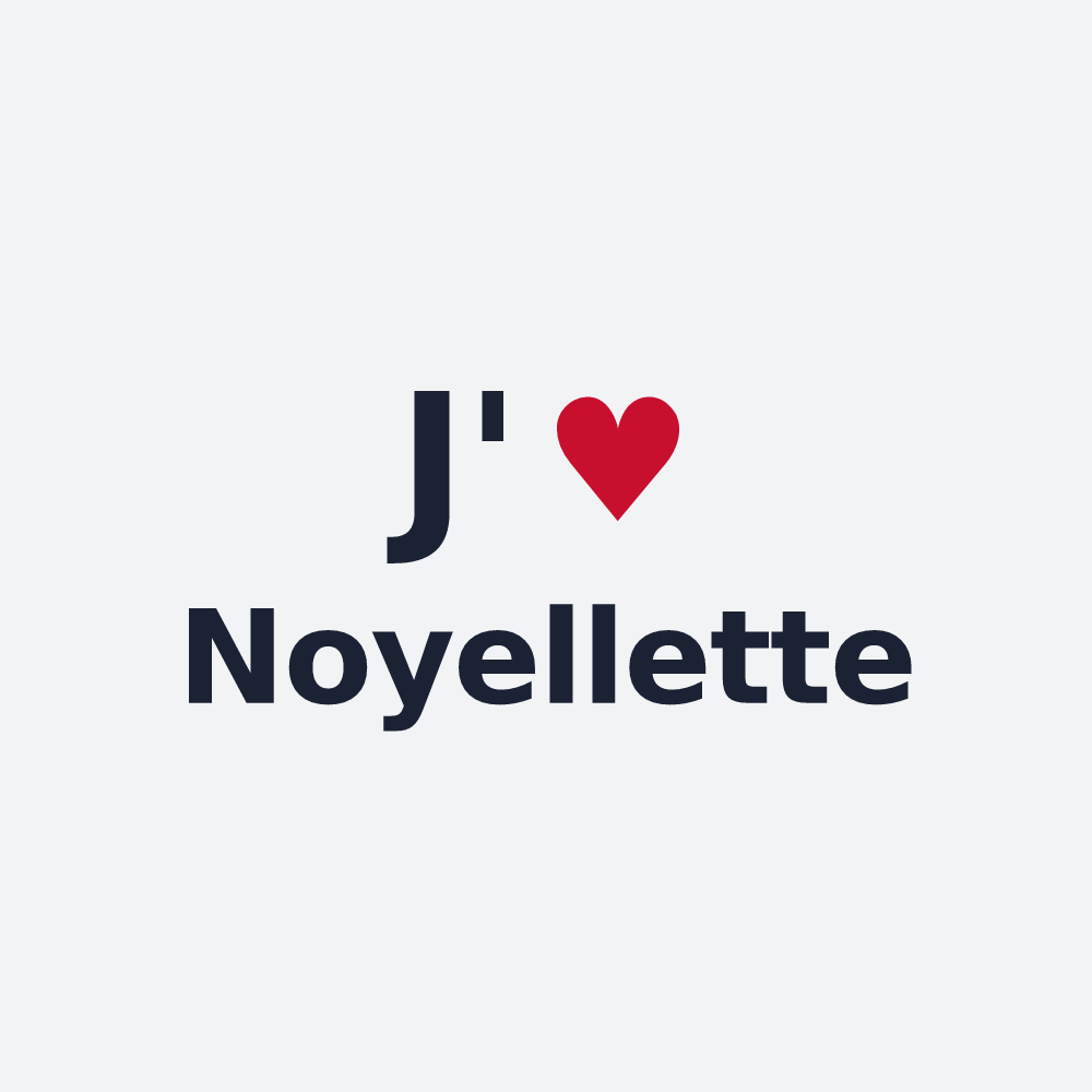 Poster personnalisé Noyellette — design « J'aime Noyellette » imprimé sur le poster