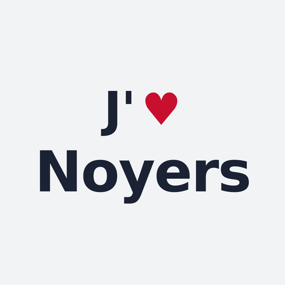Poster personnalisé Noyers — design J'aime Noyers