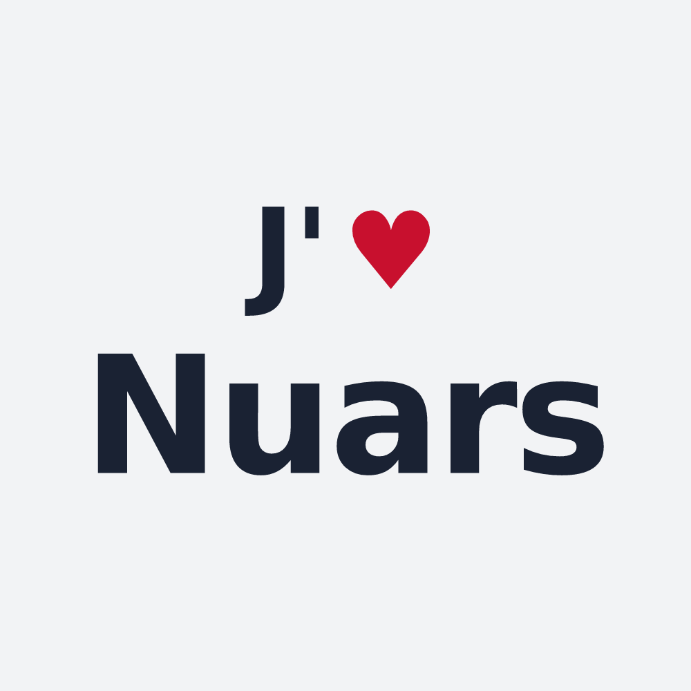 Poster personnalisé Nuars — design J'aime Nuars