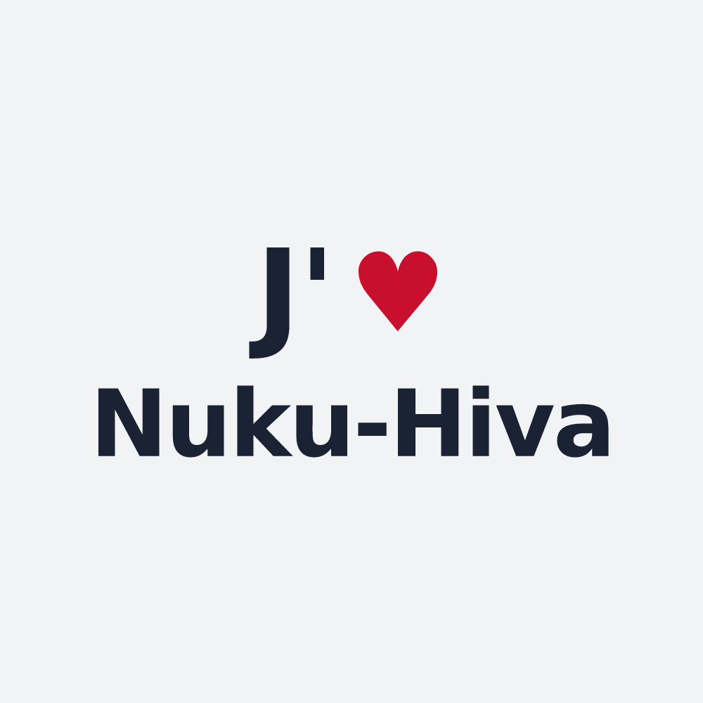 Poster personnalisé Nuku-Hiva — design « J'aime Nuku-Hiva » imprimé sur le poster