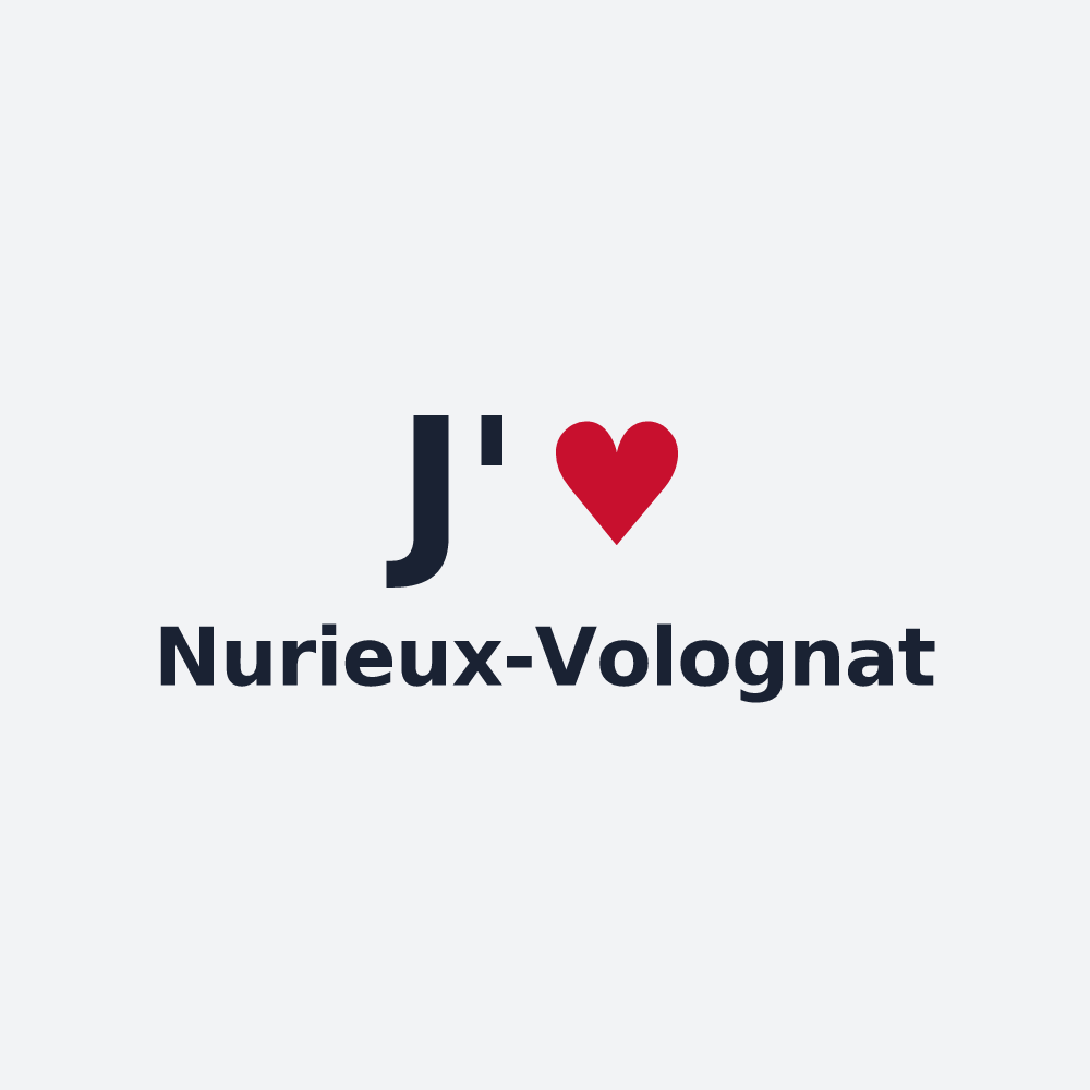 Poster personnalisé Nurieux-Volognat — design J'aime Nurieux-Volognat