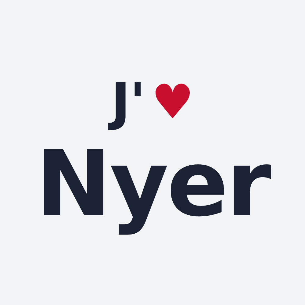 Poster personnalisé Nyer — design J'aime Nyer