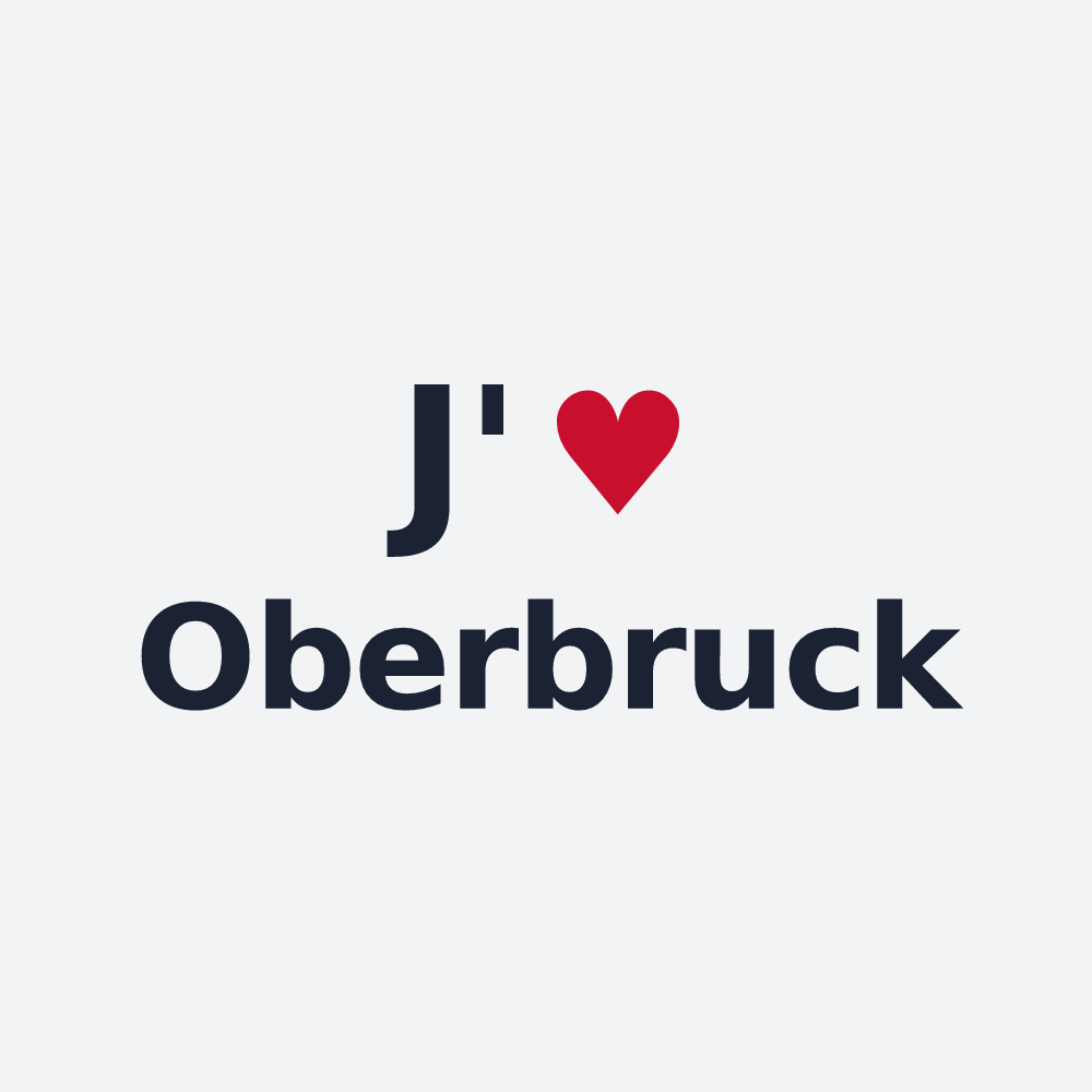 Poster personnalisé Oberbruck — design J'aime Oberbruck