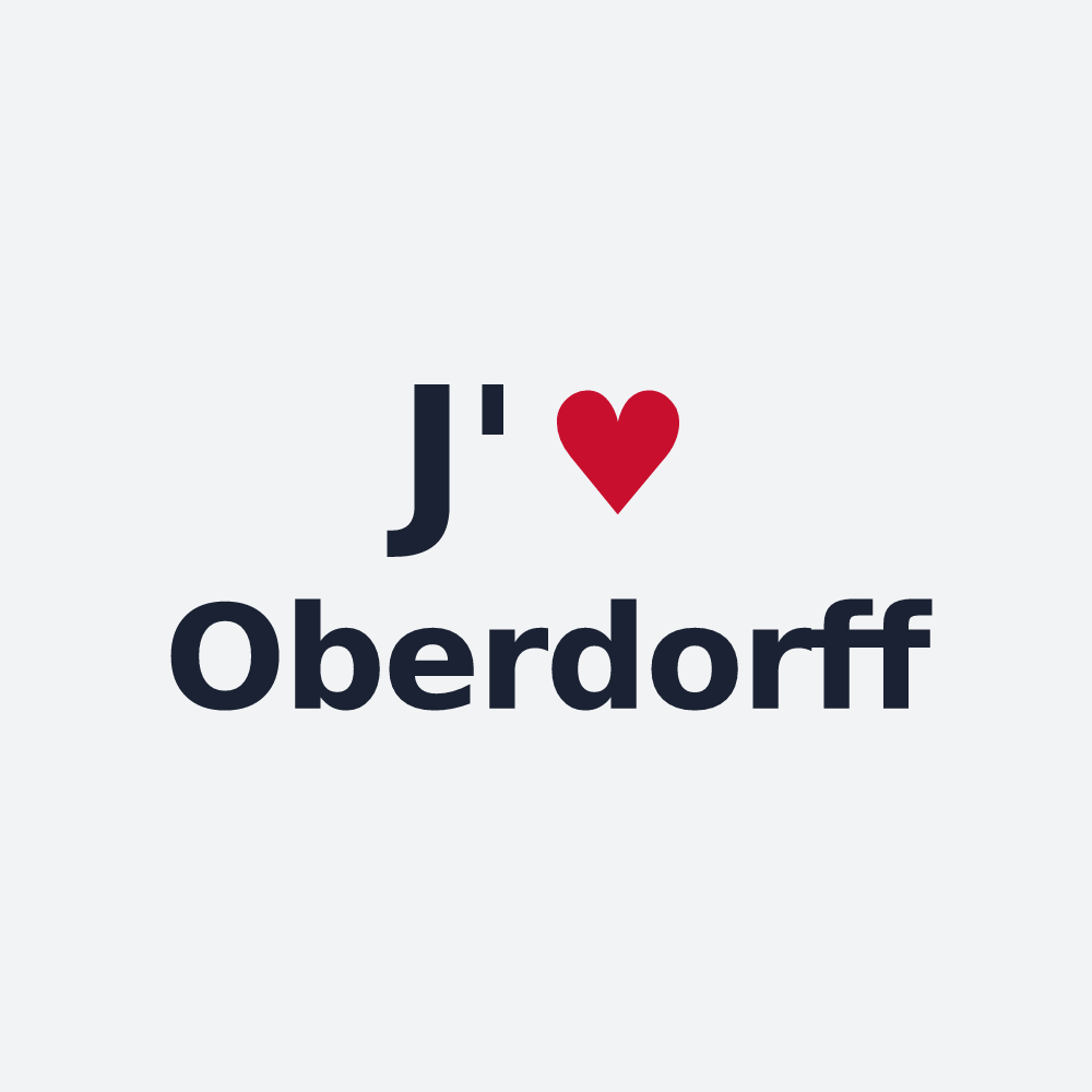 Poster personnalisé Oberdorff — design J'aime Oberdorff