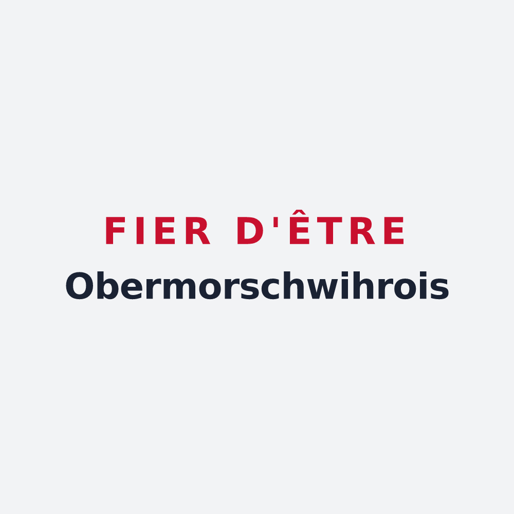 Poster « Fier d'être Obermorschwihrois » — design pour Obermorschwihr