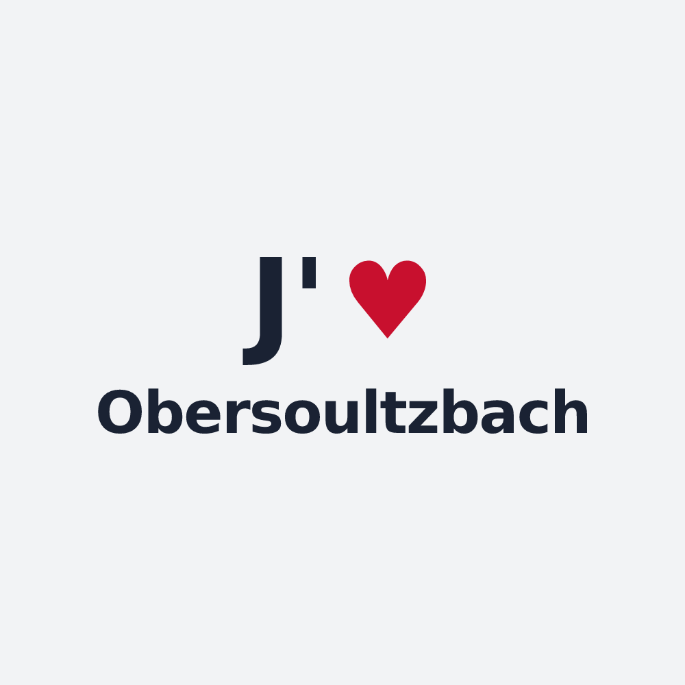 Poster personnalisé Obersoultzbach — design J'aime Obersoultzbach