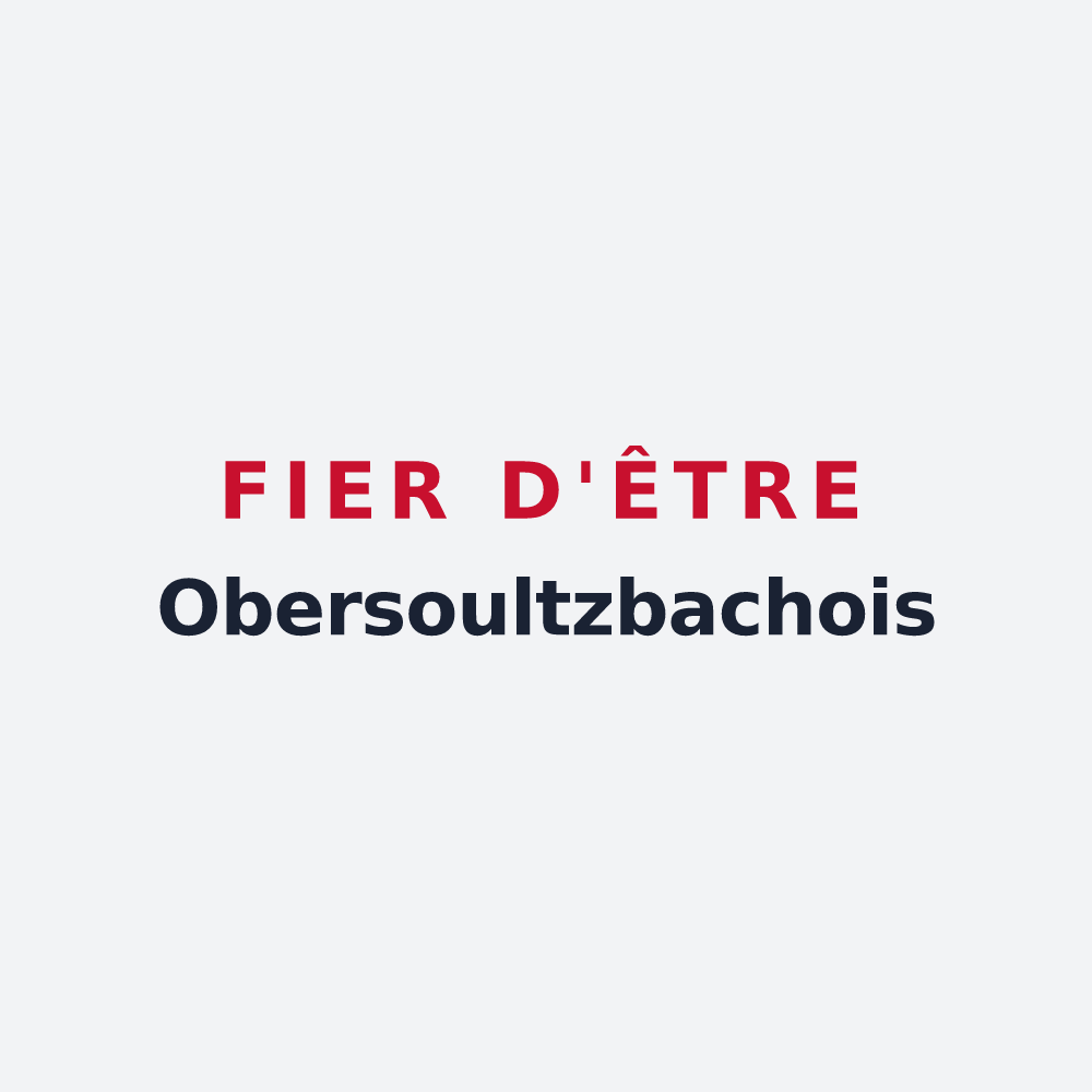 Poster « Fier d'être Obersoultzbachois » — design pour Obersoultzbach