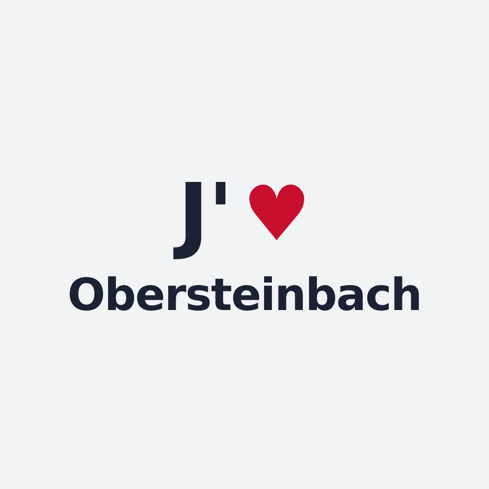 Poster personnalisé Obersteinbach — design « J'aime Obersteinbach » imprimé sur le poster