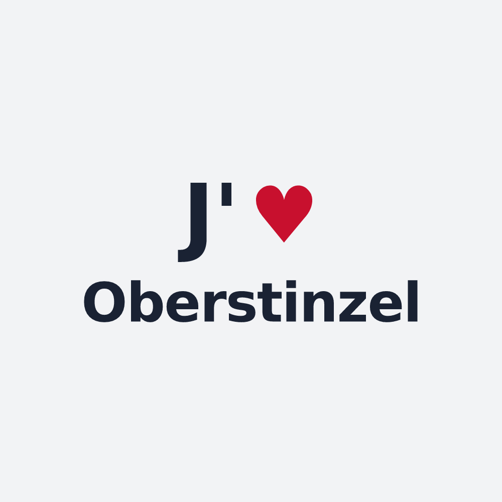 Poster personnalisé Oberstinzel — design « J'aime Oberstinzel » imprimé sur le poster