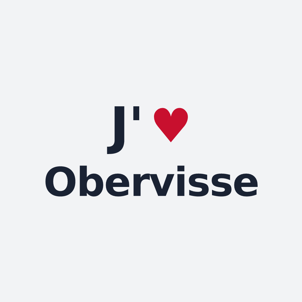 Poster personnalisé Obervisse — design « J'aime Obervisse » imprimé sur le poster
