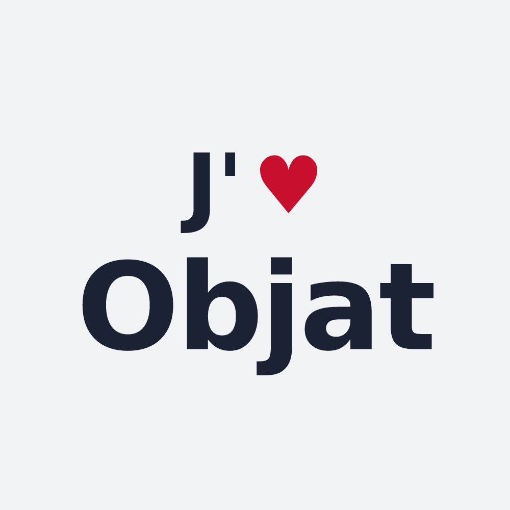 Poster personnalisé Objat — design J'aime Objat