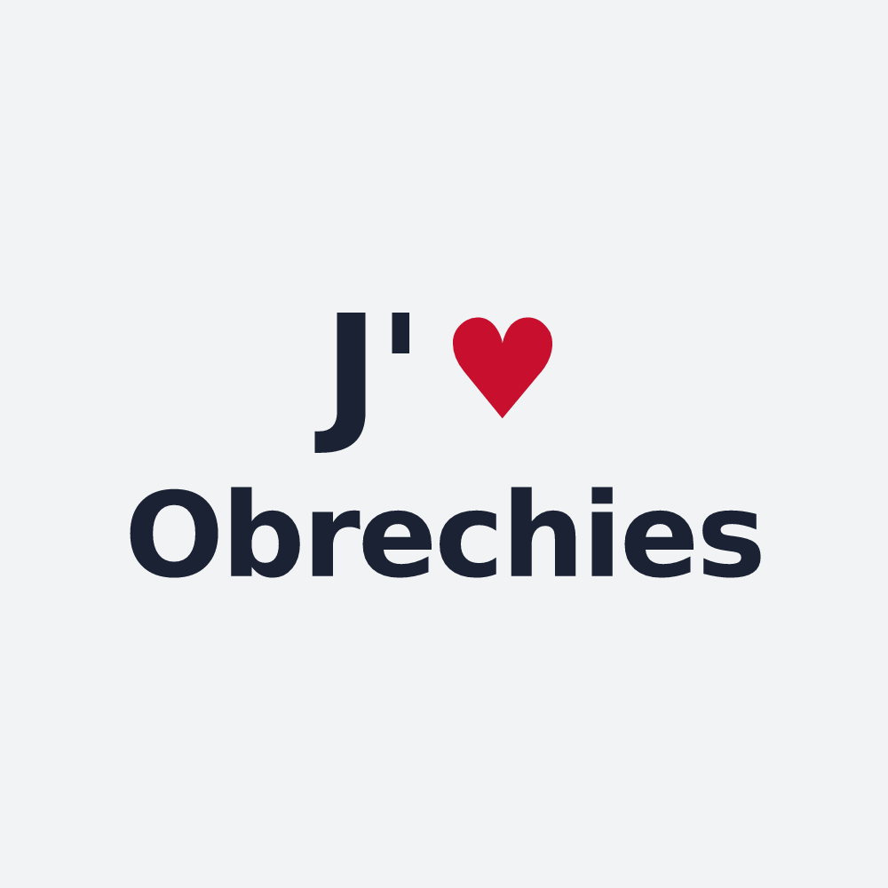 Poster personnalisé Obrechies — design J'aime Obrechies