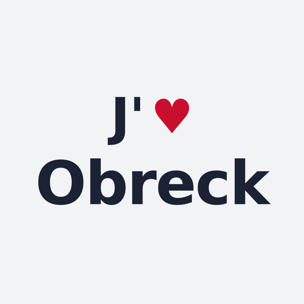 Poster personnalisé Obreck — design J'aime Obreck