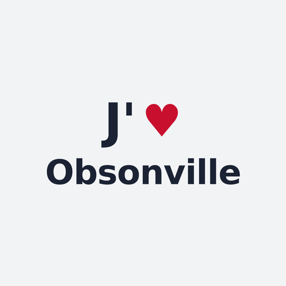 Poster personnalisé Obsonville — design J'aime Obsonville
