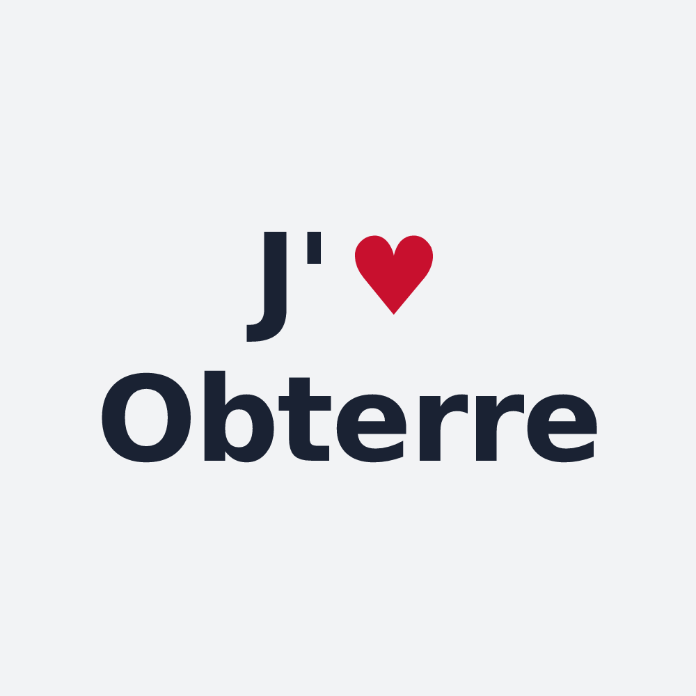 Poster personnalisé Obterre — design J'aime Obterre