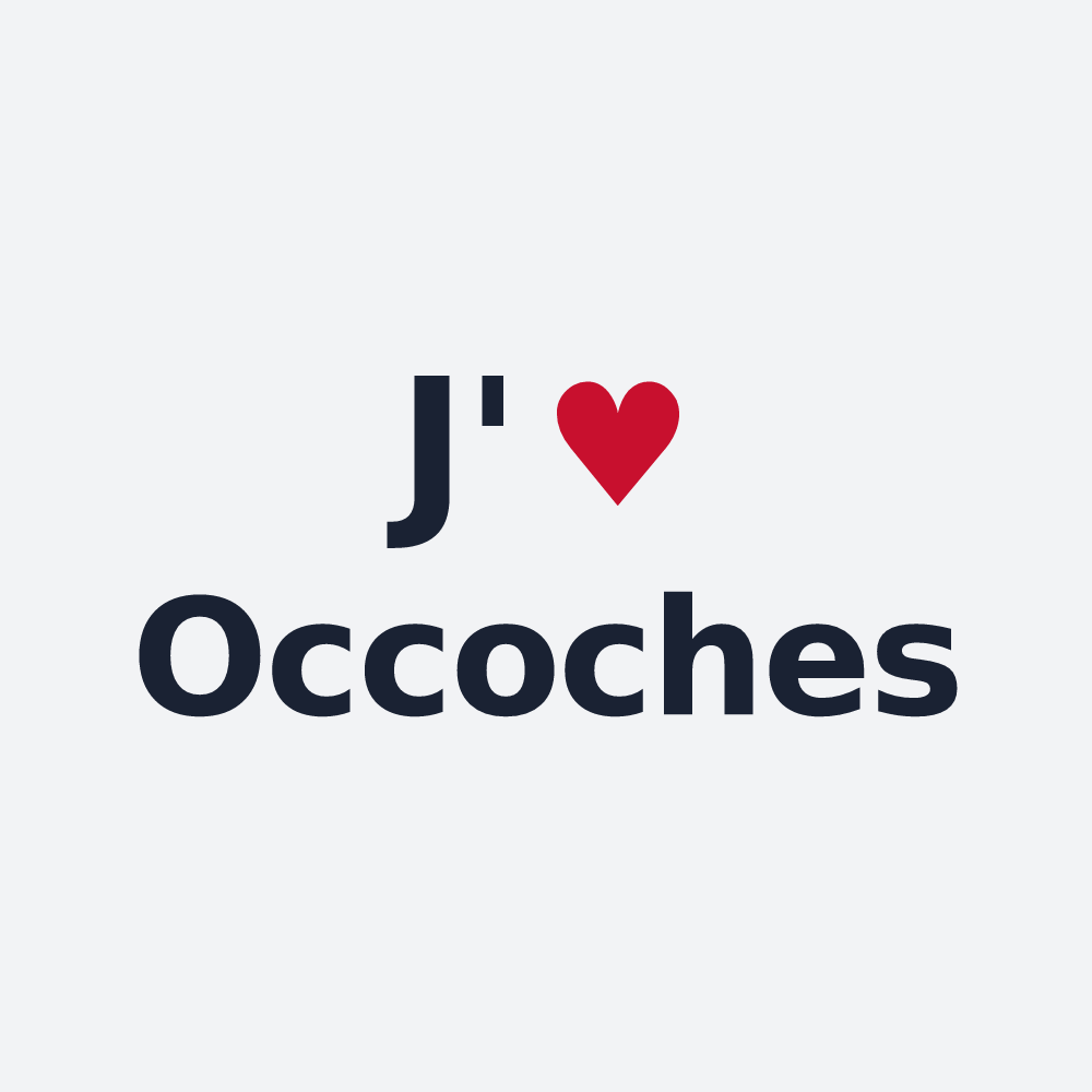Poster personnalisé Occoches — design J'aime Occoches