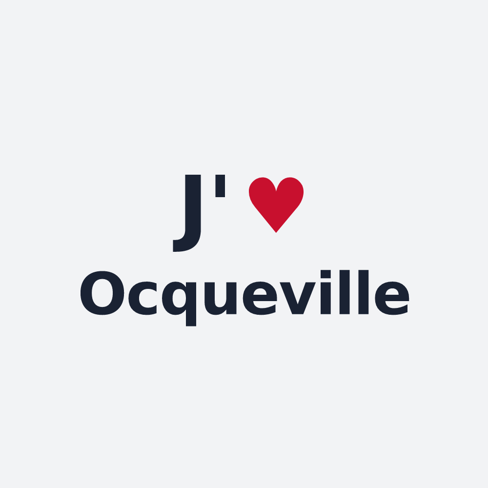 Poster personnalisé Ocqueville — design J'aime Ocqueville