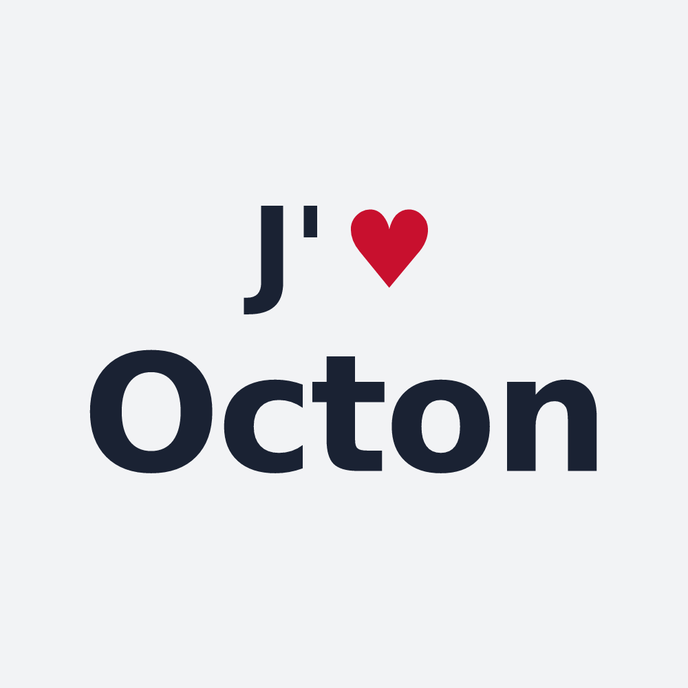 Poster personnalisé Octon — design J'aime Octon