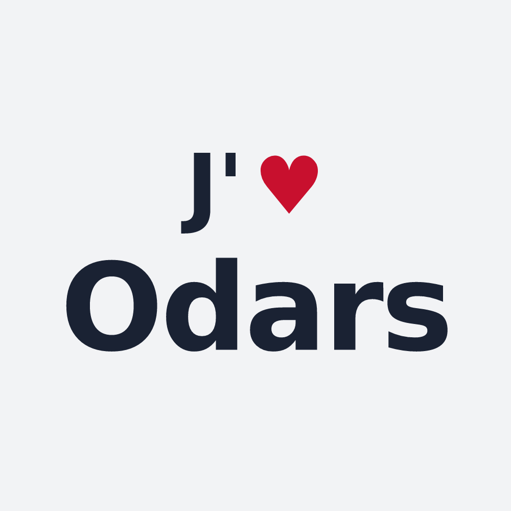 Poster personnalisé Odars — design J'aime Odars