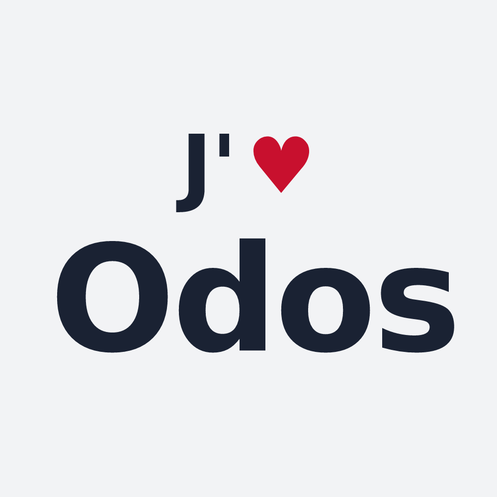 Poster personnalisé Odos — design J'aime Odos