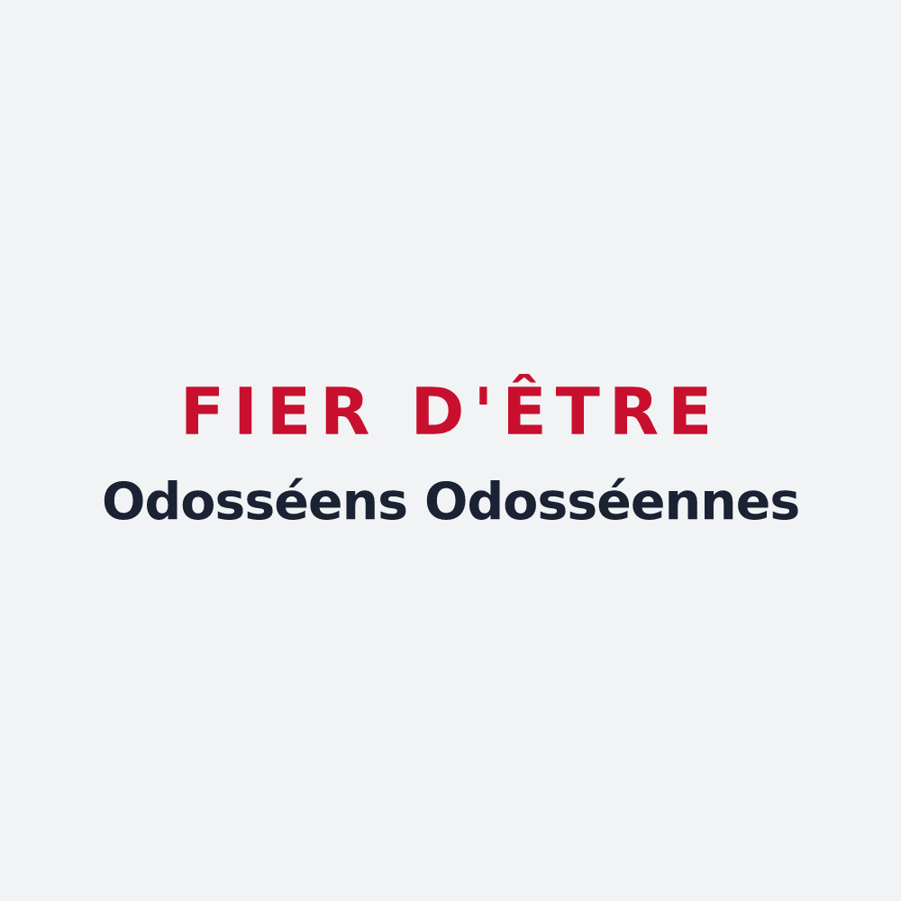 Poster « Fier d'être Odosséens Odosséennes » — design pour Odos