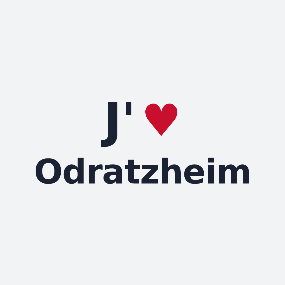 Poster personnalisé Odratzheim — design J'aime Odratzheim