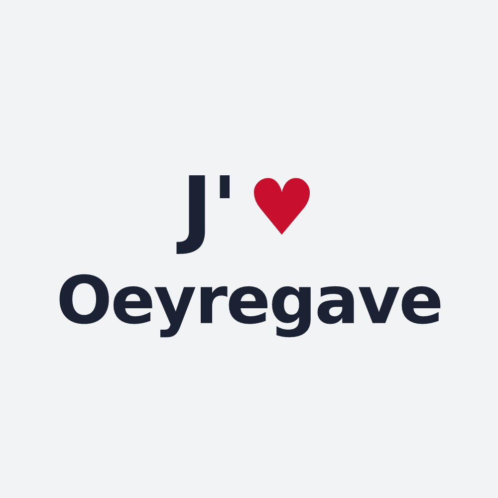 Poster personnalisé Oeyregave — design J'aime Oeyregave