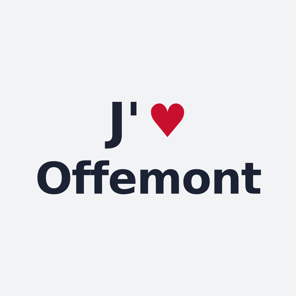 Poster personnalisé Offemont — design J'aime Offemont