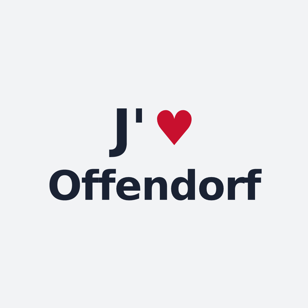 Poster personnalisé Offendorf — design J'aime Offendorf