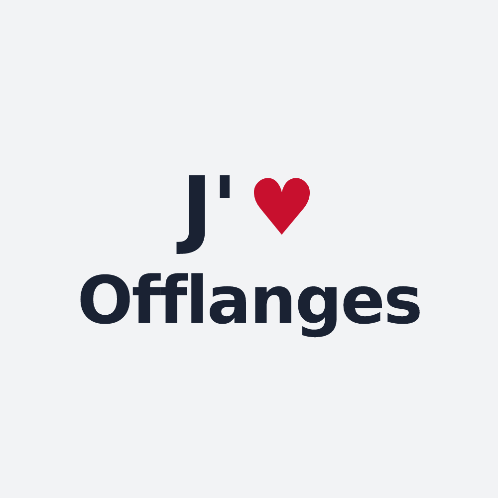 Poster personnalisé Offlanges — design J'aime Offlanges