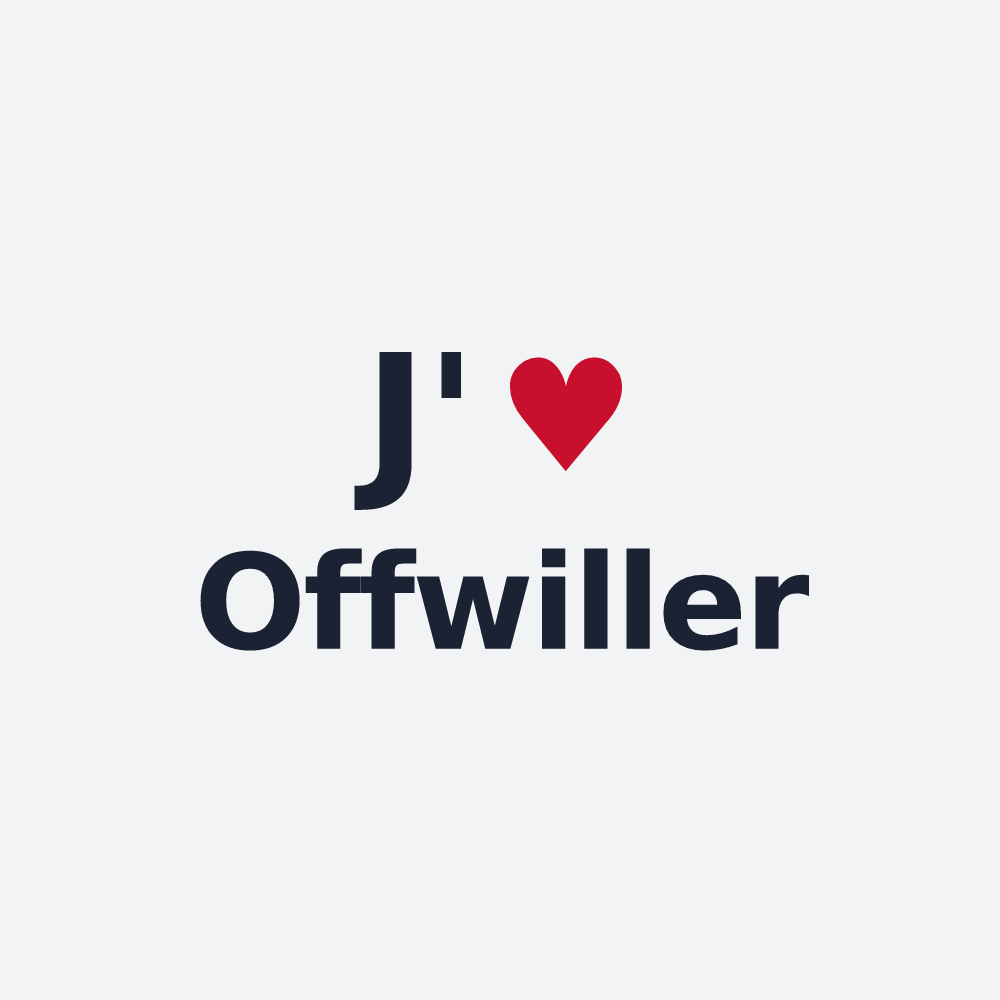 Poster personnalisé Offwiller — design J'aime Offwiller