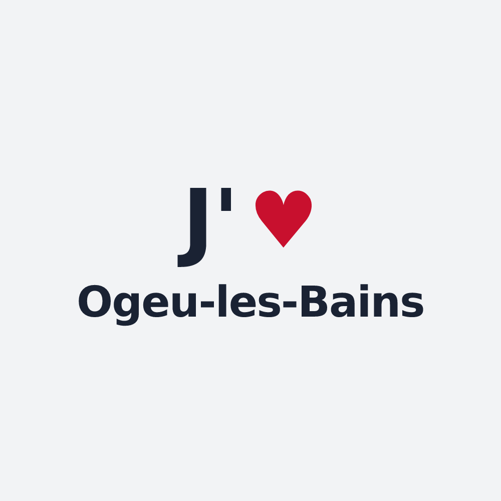 Poster personnalisé Ogeu-les-Bains — design J'aime Ogeu-les-Bains