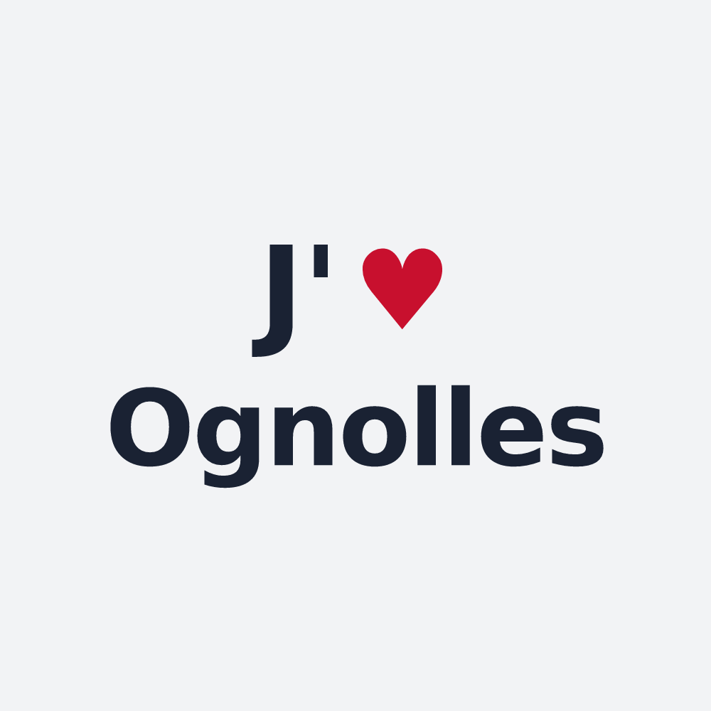 Poster personnalisé Ognolles — design J'aime Ognolles