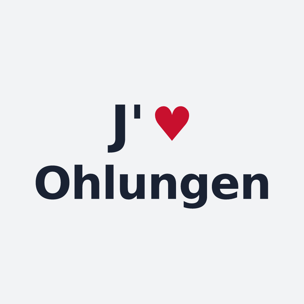 Poster personnalisé Ohlungen — design « J'aime Ohlungen » imprimé sur le poster