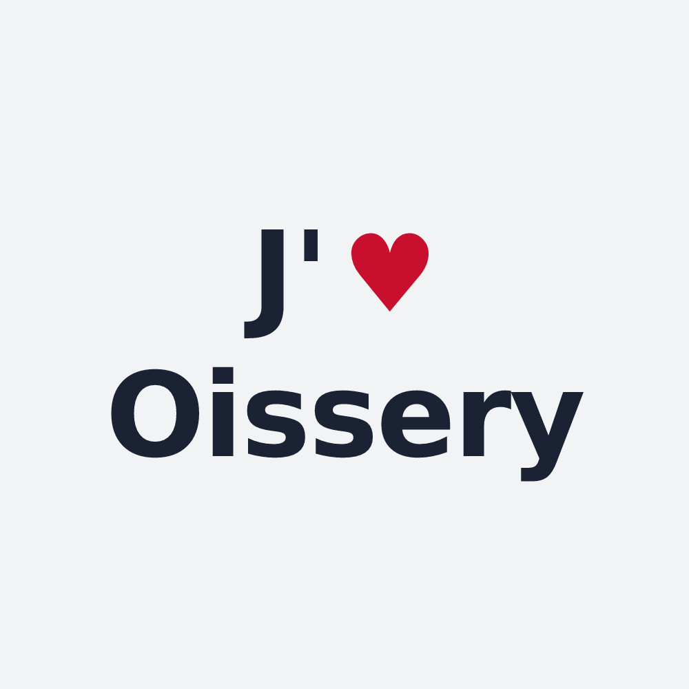 Poster personnalisé Oissery — design J'aime Oissery