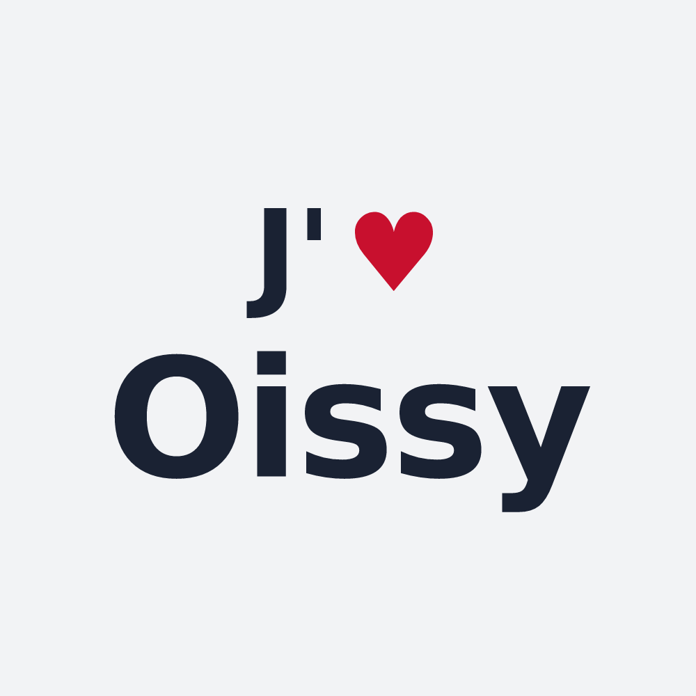 Poster personnalisé Oissy — design J'aime Oissy