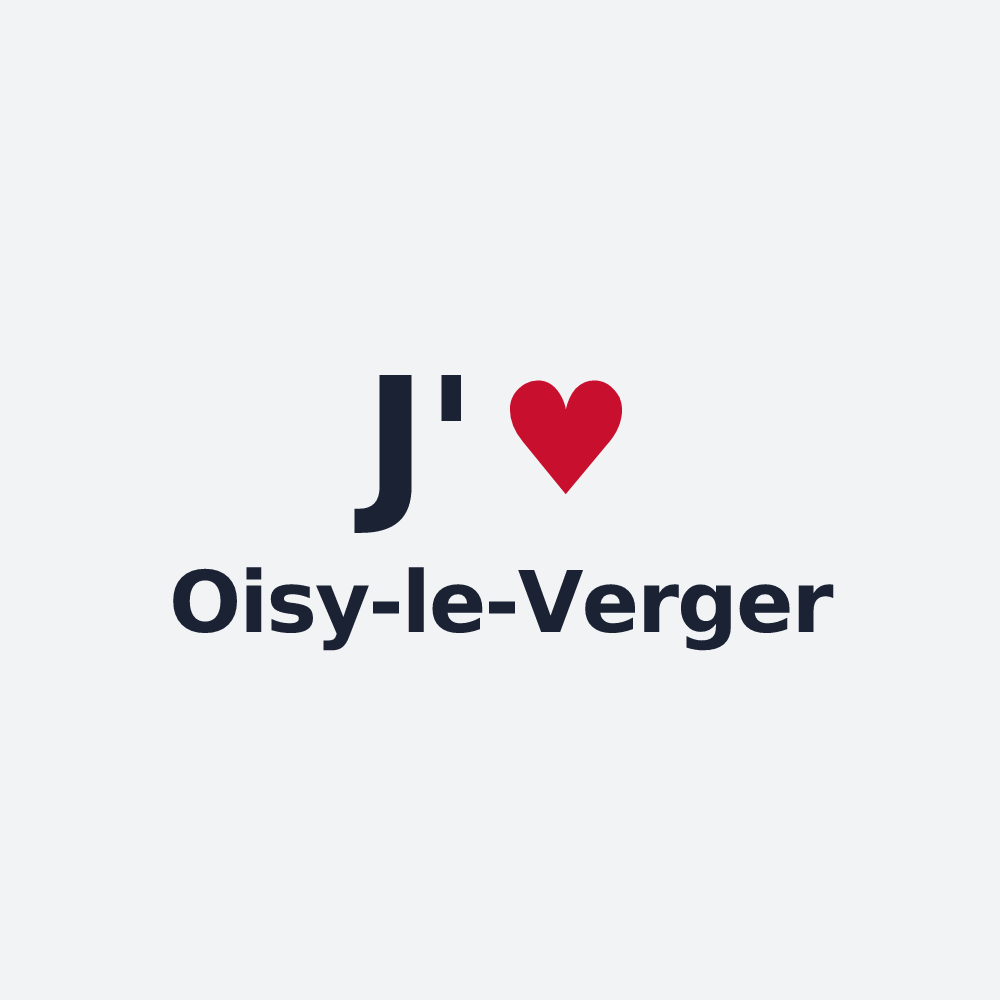 Poster personnalisé Oisy-le-Verger — design J'aime Oisy-le-Verger