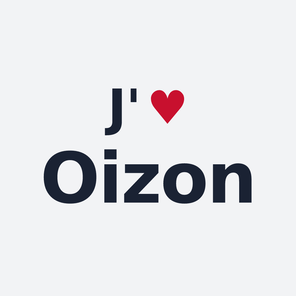 Poster personnalisé Oizon — design « J'aime Oizon » imprimé sur le poster