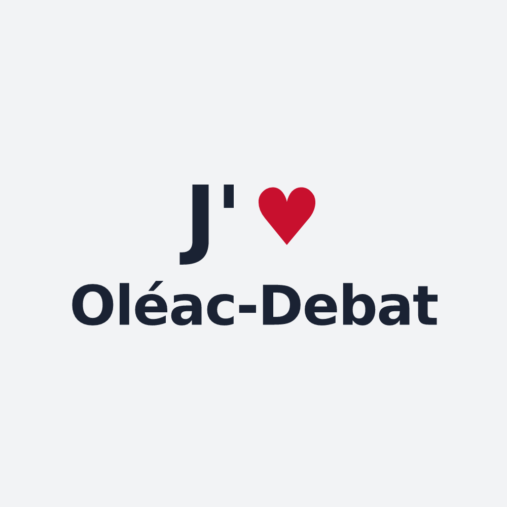 Poster personnalisé Oléac-Debat — design J'aime Oléac-Debat