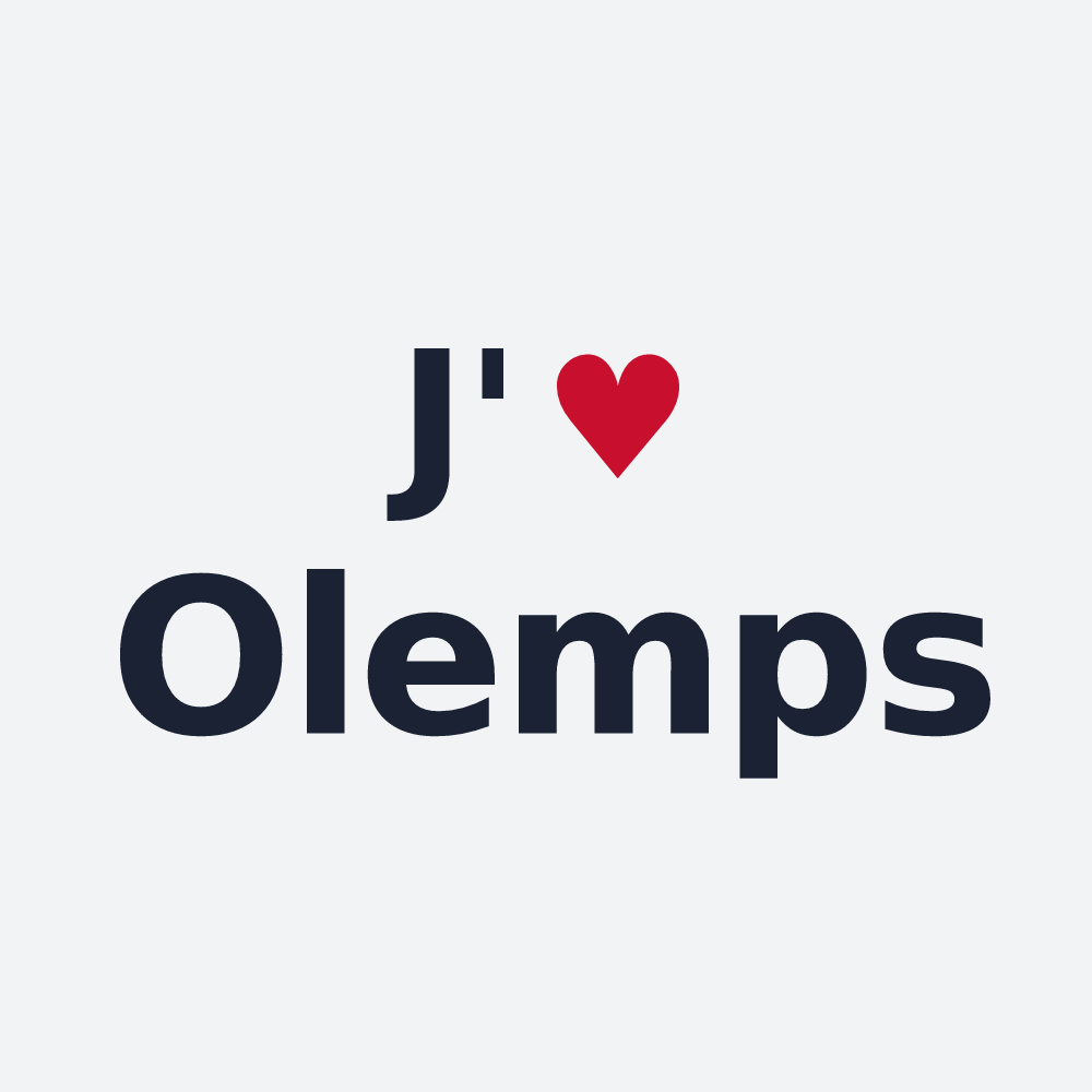 Poster personnalisé Olemps — design J'aime Olemps
